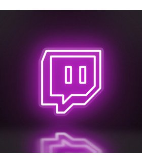 Cartel Neón Logo Twitch